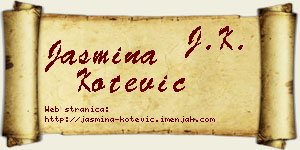 Jasmina Kotević vizit kartica